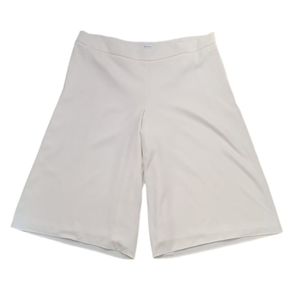 3/$20 NEW Reitmans Wide Leg Capri Pants Womens Plus Size 19 Cream Dressy Flowy